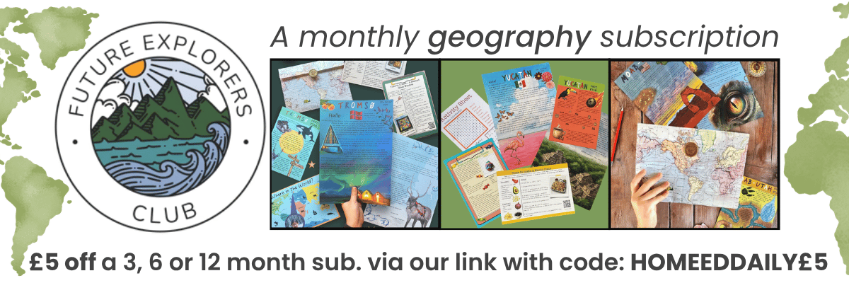 Future Explorers’ Club discount: a monthly geography subscription for children
