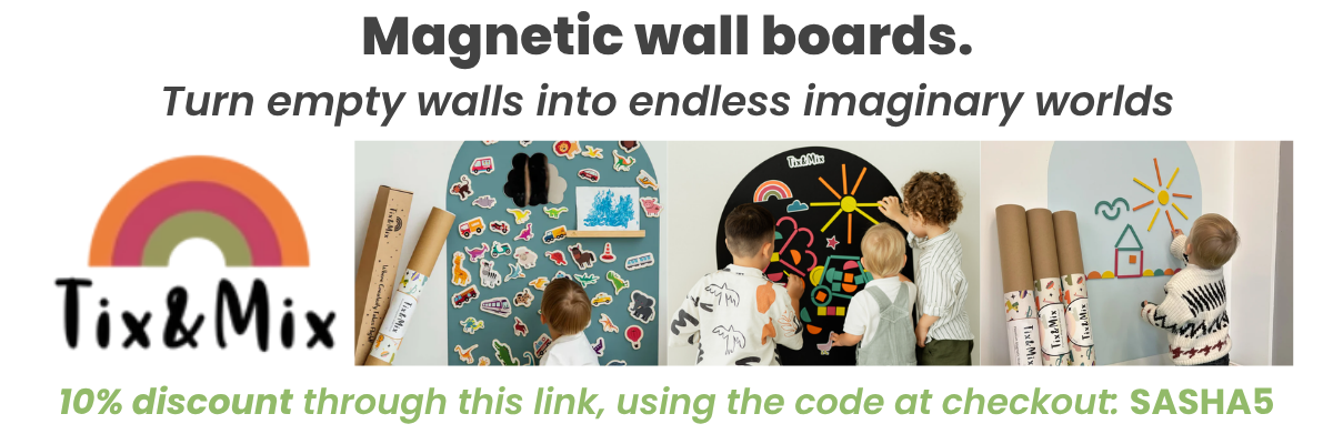 Tix & Mix magnetic wall boards