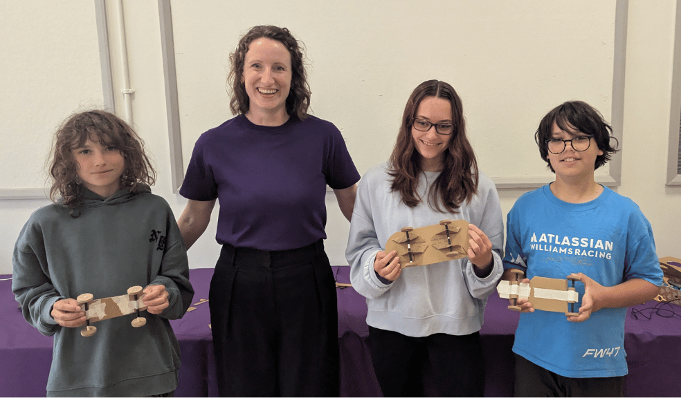 Young people taking part in the first EngineerED Lab in Ashbourne with STEM Venturi founder Holly Davies