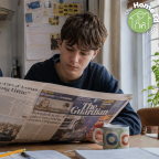 Childism, home education, and the politics of treating children as people Parent and child sitting together at a kitchen table reading a newspaper. The Home Ed Daily