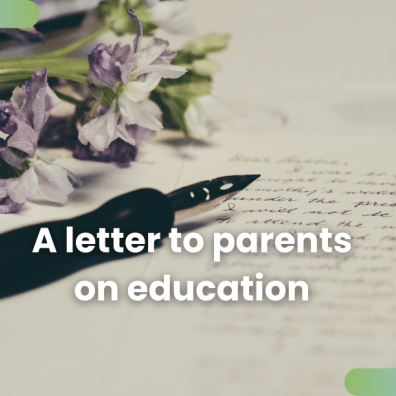 A letter to parents on education by Ross Mountney